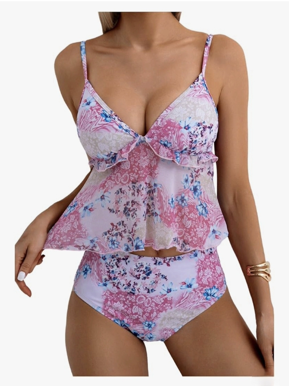 SOLY HUX Floral Tankini Swimsuit #1272